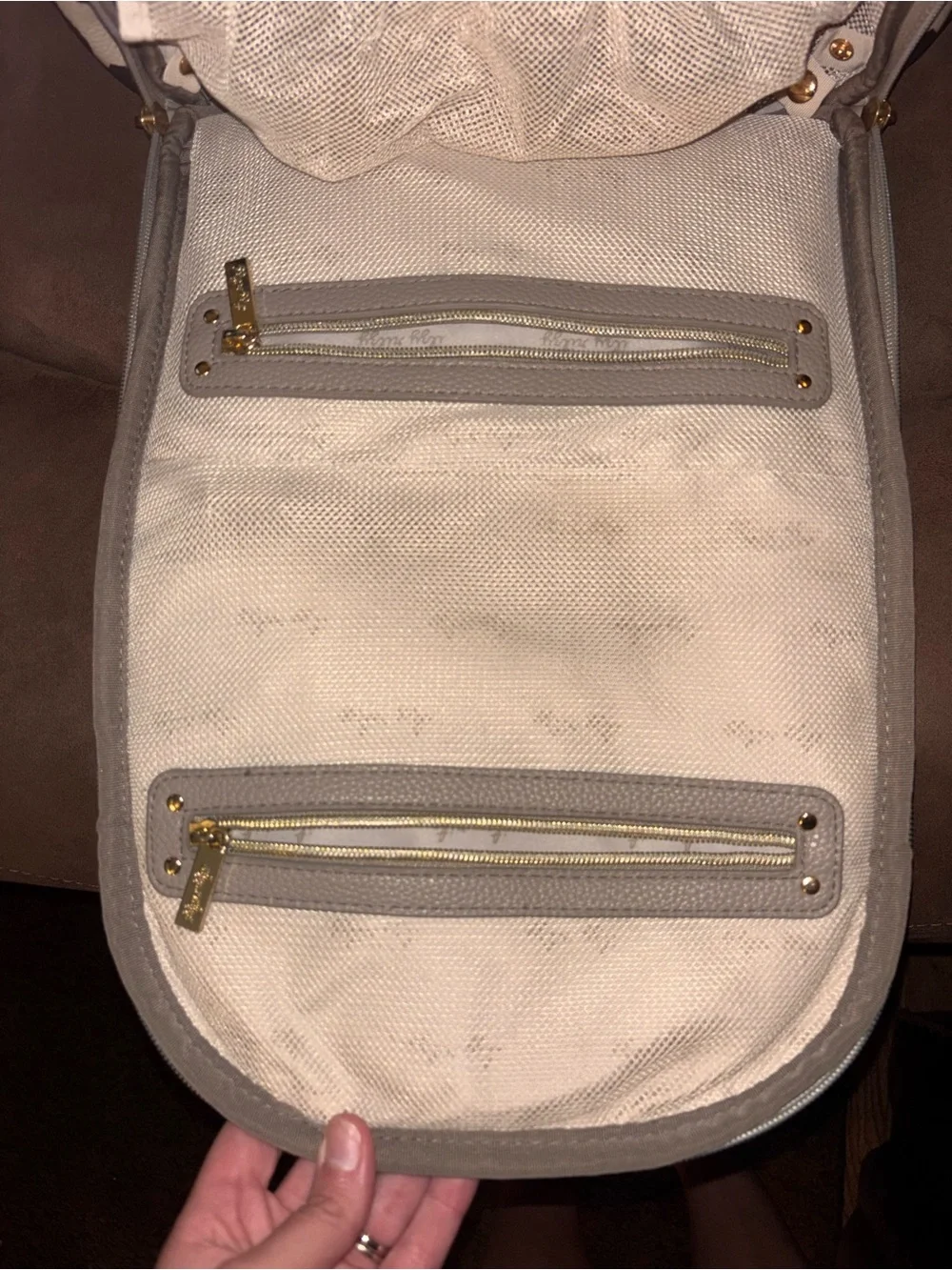 Stylish Leopard Print Beige Diaper Backpack